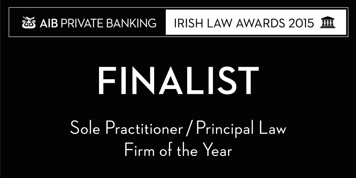 AIB Irish Law Awards 2015 – David Reilly Shortlisted As A Finalist